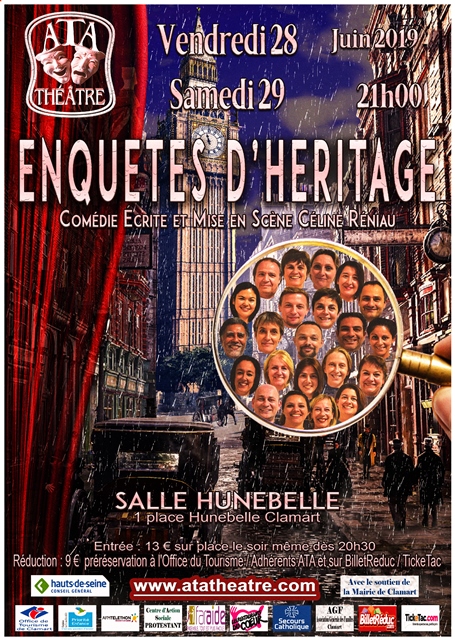 Affiche theatre Enquete d'Heritage Céline Réniau